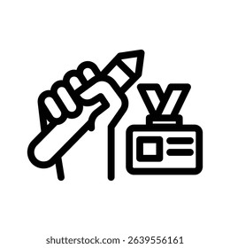press freedom line icon illustration vector graphic. Simple element illustration vector graphic, suitable for app, websites, and presentations isolated on white background