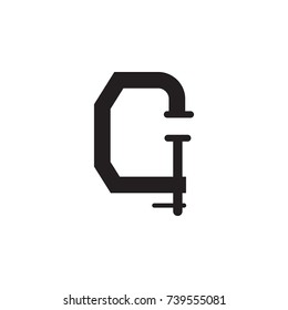 Press icon on white background