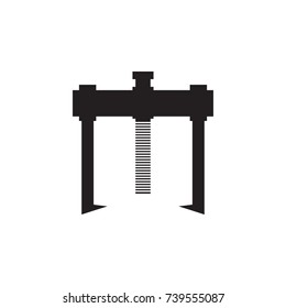 Press icon on white background