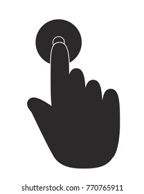 press icon on white background. press sign. flat style. press button symbol.

