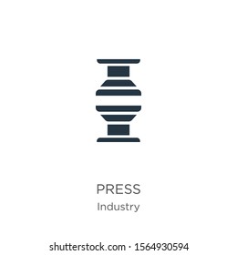 Press icon vector. Trendy flat press icon from industry collection isolated on white background. Vector illustration can be used for web and mobile graphic design, logo, eps10