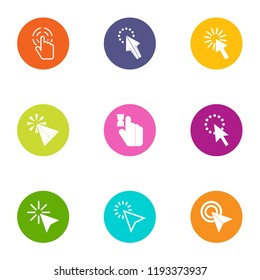 Press icons set. Flat set of 9 press vector icons for web isolated on white background