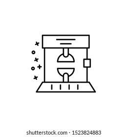 Press industrial machine icon. Element of manufacturing
