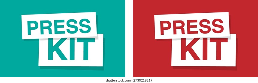 Press Kit on color background