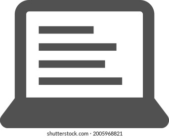 Press laptop, illustration, vector on a white background.