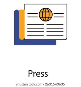 Press Law and Media Regulation vector Icon design
