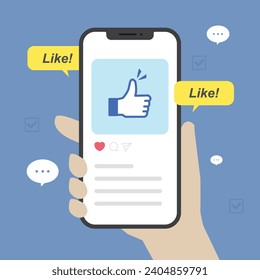 Presione el botón "me gusta" en los medios sociales