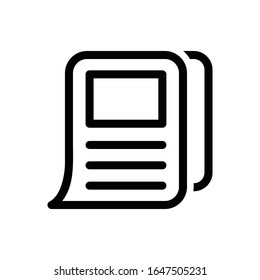 Icono de línea de prensa sobre fondo blanco