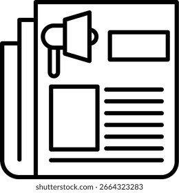 Línea de Prensa Vector Icon Design