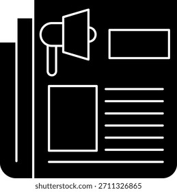 Línea de Prensa Vector Icon Design