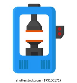 press machine flat icon of vector illustration