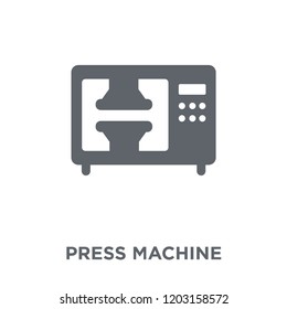 Press machine icon. Press machine design concept from Industry collection. Simple element vector illustration on white background.