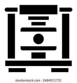 Elemento del icono de la máquina de Prensa para el diseño y el Vector