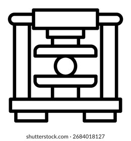 Elemento del icono de la máquina de Prensa para el diseño y el Vector