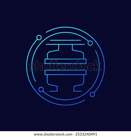 press machine icon in linear design