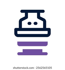 press machine icon. vector dual tone icon for your website, mobile, presentation, and logo design.