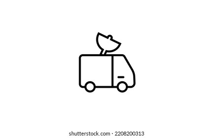 Press News Van vector logo design