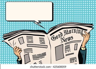 Press newspaper read news