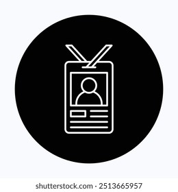pressione o ícone de vetor de passe card, id card, 