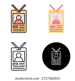 press pass icono de Vector de tarjeta, adecuado para App móviles, App de Web y medios impresos. Múltiples iconos de estilo, 