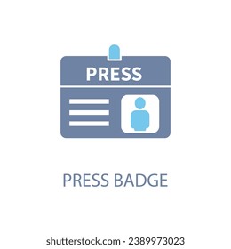 Press pass concept line icon. Simple element illustration. Press pass concept outline symbol design.