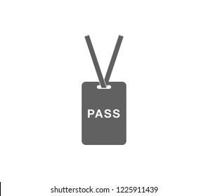 Press Pass Icon. Pass Id Card. Vector Pass Card Icon. 