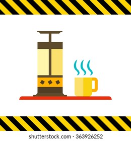 Press pot and hot drink cup