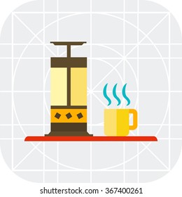 Press pot and hot drink cup