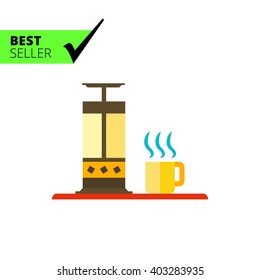 Press pot and hot drink cup