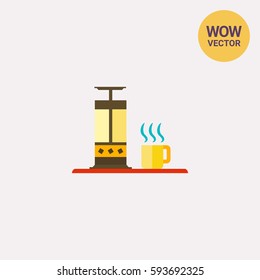 Press pot and hot drink cup