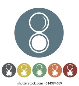 Press powder icon.Vector illustration
