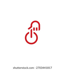 Prensa el diseño del logotipo de la compañía de Botón de energía.
