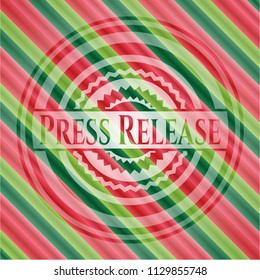 Press Release christmas colors emblem.