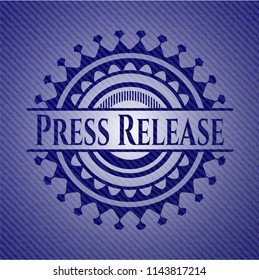Press Release with denim texture