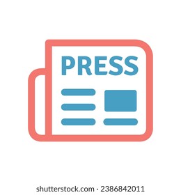 Press Release Flat Colorful Icon Isolate On White Background Vector Illustration | Seo Icons