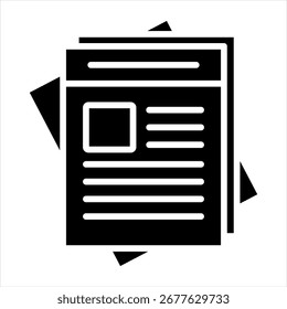 Prensa Autorización Glyph Icon Ilustración vectorial