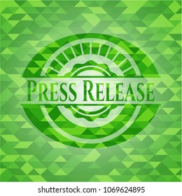  Press Release green mosaic emblem