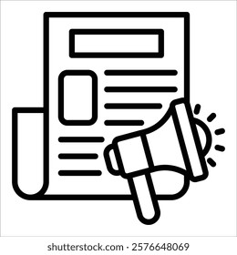 Press Release Icon Element For Design