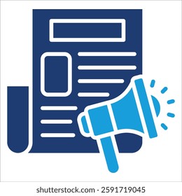 Press Release Icon Element For Design