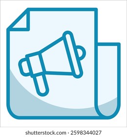 Press Release Icon Element For Design