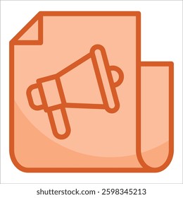 Press Release Icon Element For Design