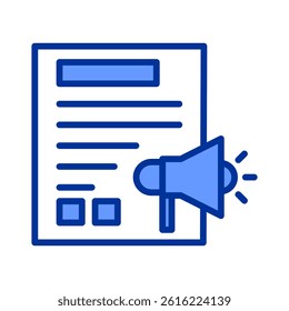 Press Release Icon Element For Design