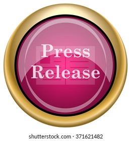 Press release icon. Internet button on white background. EPS10 vector.
