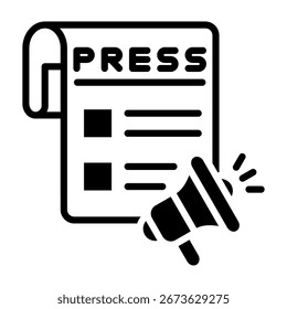 Icono de Autorización de Prensa Ilustración vectorial de estilo mixto