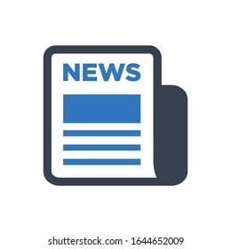 Press release icon on white background.