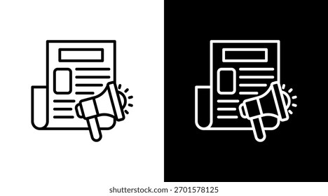 Autorización de Prensa con diseño de conjunto de iconos