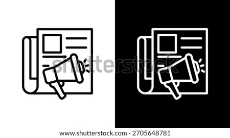 Press Release With Icon Set Design