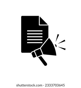 Press Release Icon. Share News, Publication Symbol.  