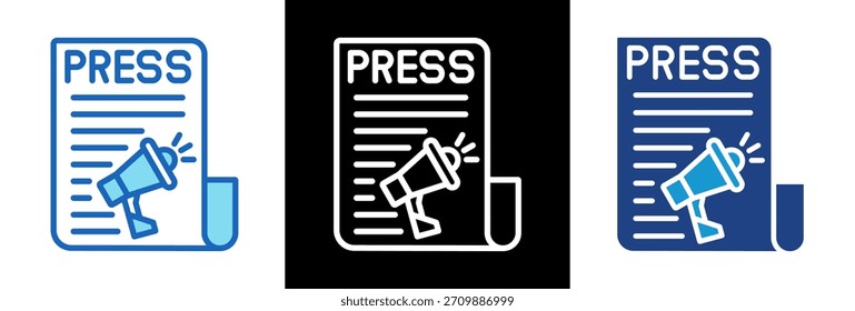 Prensa Autorización Icon triplestyle Ilustración vectorial