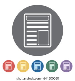 Press release icon. Vector illustration.
